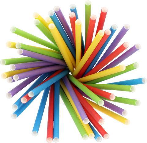 Actual product image Papstar Shake straws paper - assorted colours (500 x)