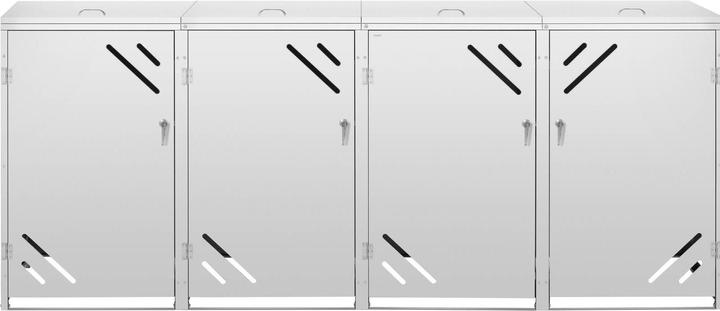 Produktbild Ulsonix Mülltonnenbox Edelstahl Mülltonnenverkleidung Mülleimerbox 4 x 240 l Schloss