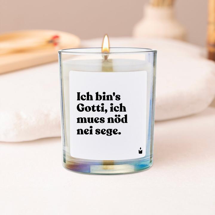 Produktbild Chatty Candles Duftkerze Flowery Ich bin's Gotti, ich mues nöd nei sege.