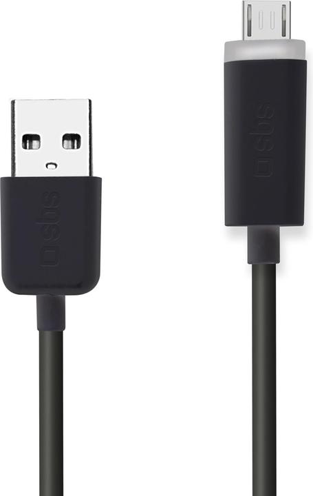 Actual product image SBS Data cable USB 2.0 - Micro USB with LED Light (1 m, USB 2.0)