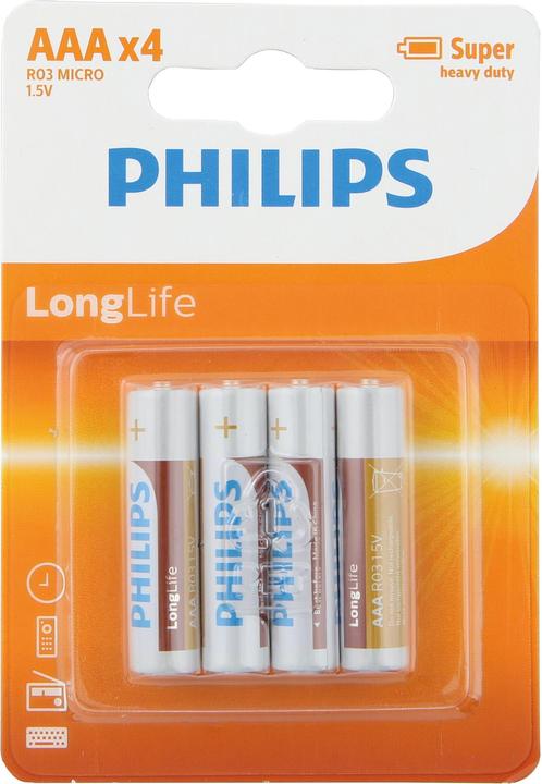 Image du produit Philips R3 AAA-longue durée de vie de la batterie (4 pcs, AAA)