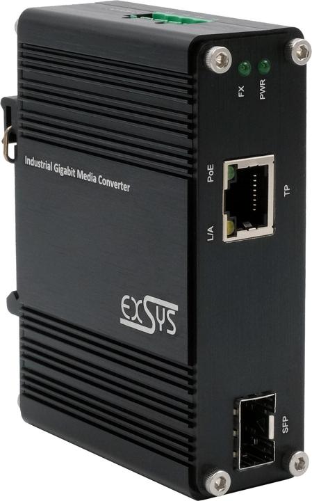 Produktbild Exsys Industrial PoE+ Media Konverter 60W (Media Konverter)