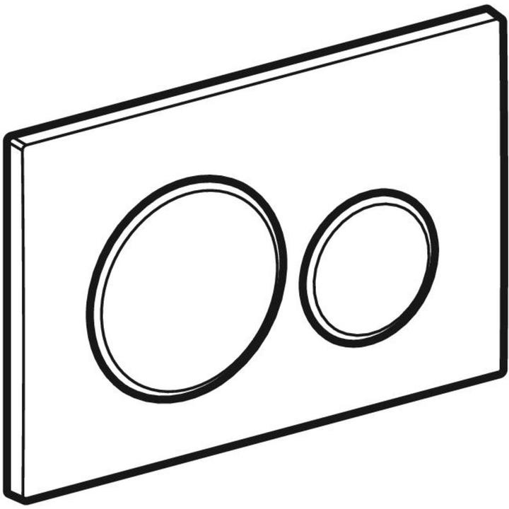 Produktbild Geberit Sigma20 Betätigungsplatte für 2-Mengen-Spülung (schwarz matt / schwarz matt)