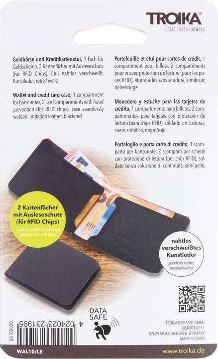 Actual product image Troika Slim Wallet Black