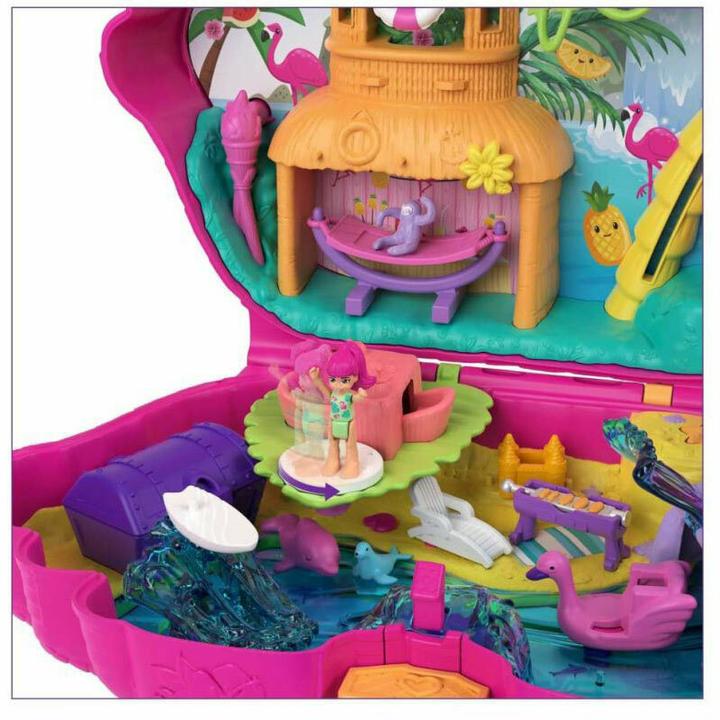 Produktbild Polly Pocket Flamingo-Party Spielset, inkl. 2 Figuren & Zubehör