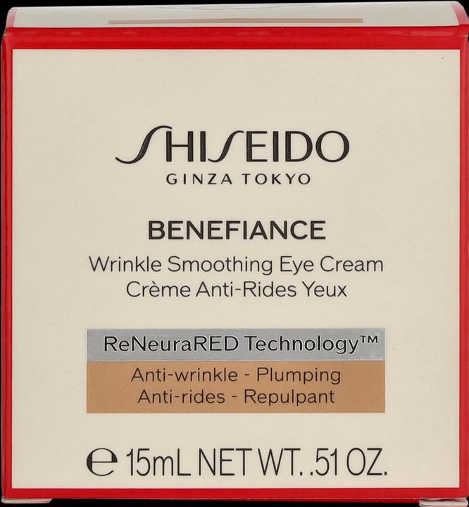 Image du produit Shiseido Benefiance Wrinkle Smoothing Eye Crème (re) 15 ml (Crème, 15 ml, Jour + nuit)