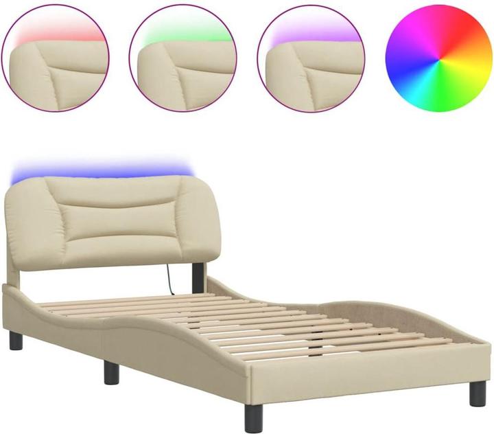 Image du produit VidaXL Cadre de lit avec tissu LED (100 x 200 cm)