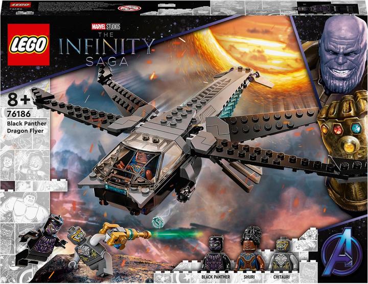 Actual product image LEGO Black Panthers Dragonfly (76186, LEGO Marvel)