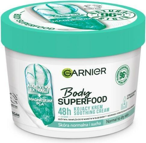 Produktbild Garnier Body SuperFood Soothing Body Cream Aloe Vera Extract+Magnesium (Körpercreme, 380 ml)