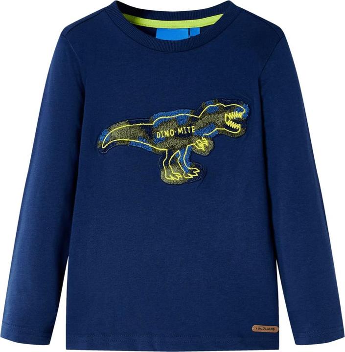 VidaXL Kinder-Langarmshirt Marineblau 92,Material: 100 (92)