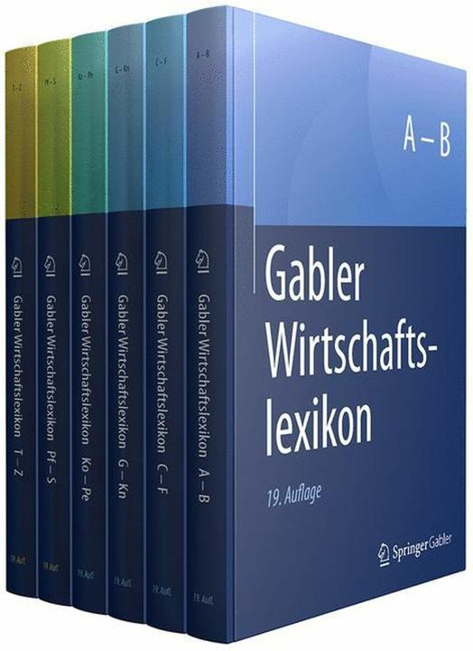 Produktbild Gabler Wirtschaftslexikon, 6 Teile (Deutsch, Fachmedien Wiesbaden, Springer, 2018)