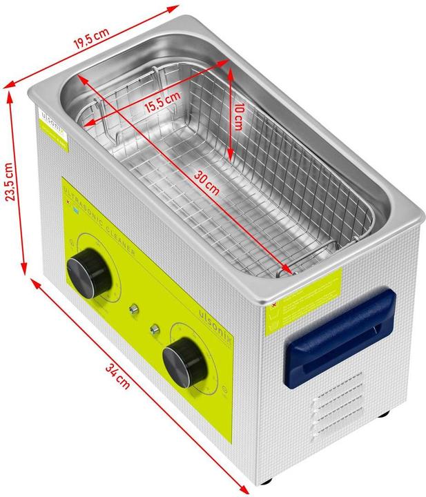 Produktbild Ulsonix Ultraschallreiniger Ultraschallreinigungsgerät Ultraschallbad 4,5 L 120 W 40 kHz (40 kHz, 4500 ml)
