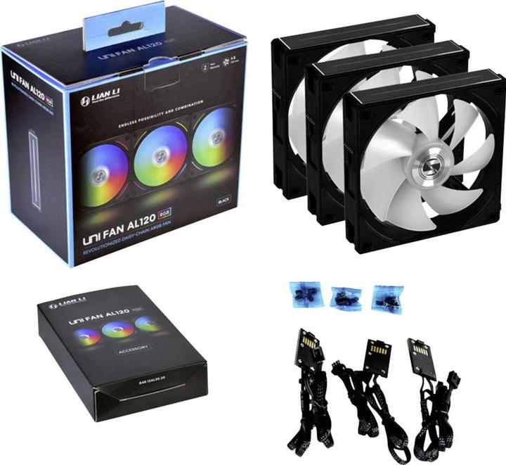 Actual product image Lian-Li Uni Fan AL120 (120 mm, 3 x)