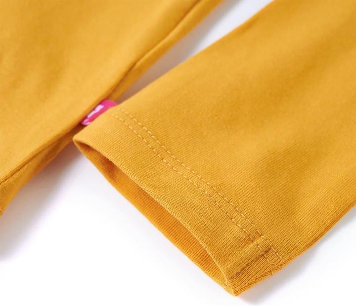Immagine prodotto VidaXL Camicia da bambino a maniche lunghe ocra scuro 140,Materiale: 95 (140)