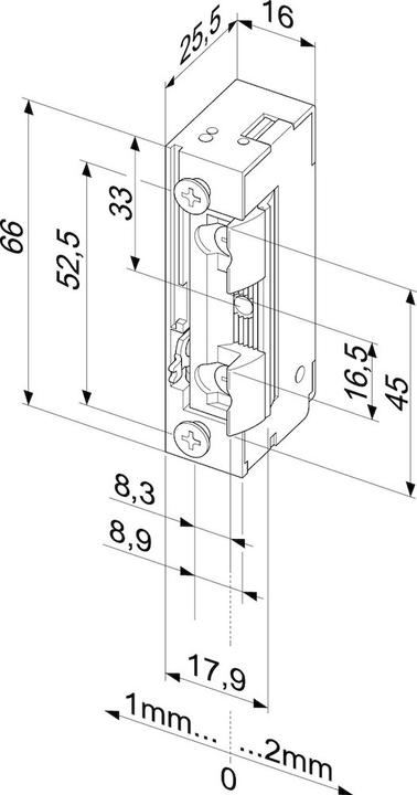 Productafbeelding Assa Abloy Elektrische slagplaat 118E130 (Objectdeur, Kamerdeur, Interieur)