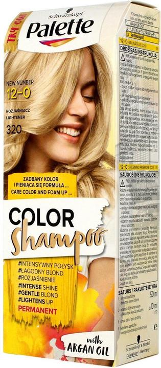 Actual product image Palette Colour Shampoo Permanently Colouring Shampoo 12-00 Brightener (320 ml, Liquid shampoo)