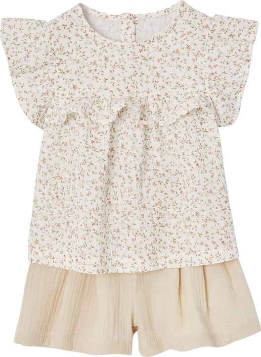Actual product image Vertbaudet Festliches Mädchen-Set: Bluse & Shorts aus Musselin (140)