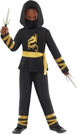 Produktbild Amscan Ninja Dragon Krieger Kinderkostüm schwarz-gold