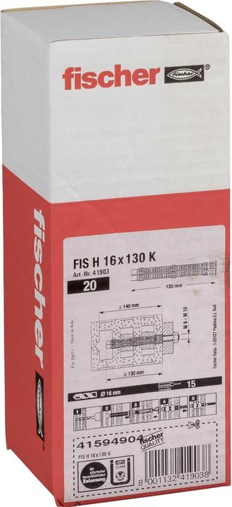 Immagine prodotto Fischer hulrumsdybel rød pan - Powerknot rosett 5x55 med panhoved 25 pz 5-18mm TX25 (20 pz.)