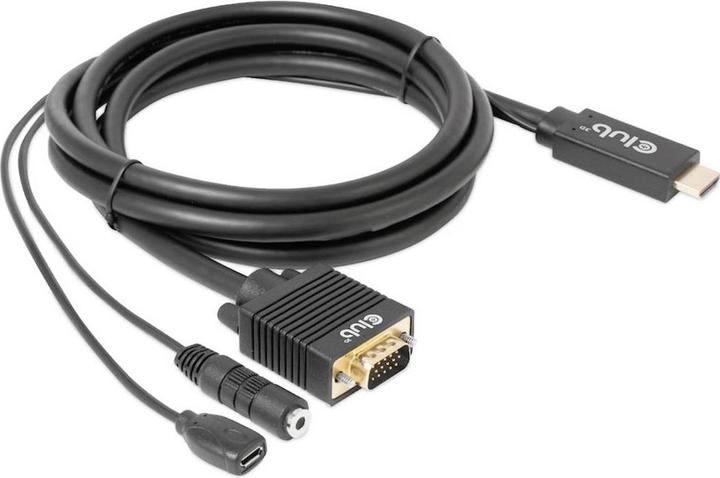 Image du produit Club 3D Câble Club3D HDMI+Micro-USB femelle > VGA+ mâle/femelle (2 m, HDMI)