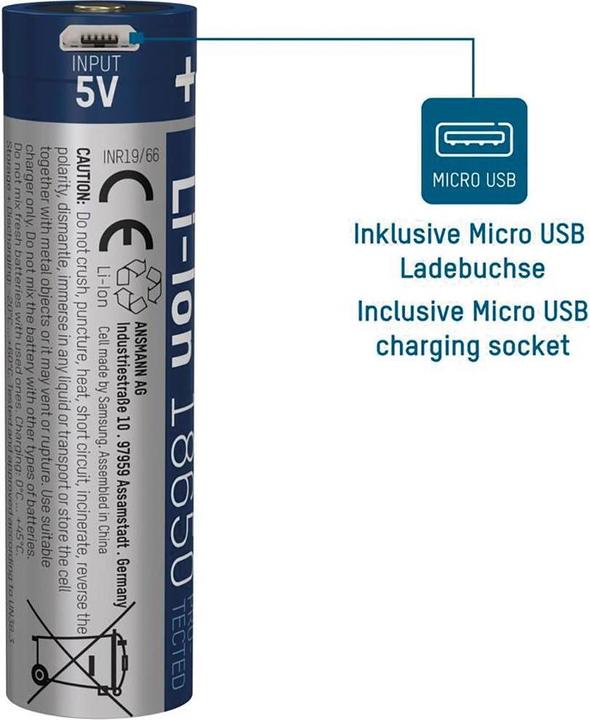 Actual product image Ansmann Li-Ion 18650 (1 pcs., 18650, 2600 mAh)