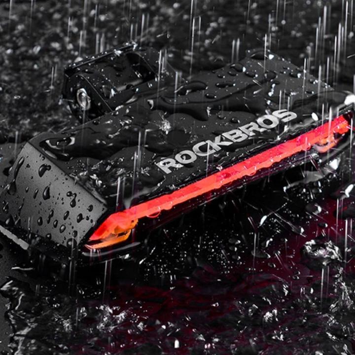Produktbild Rockbros LKWD-R1 rear bicycle light with laser and remote control + micro USB cable - USB-A - black
