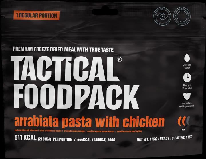 Actual product image Tactical Foodpack Arrabiata Pasta mit Hähnchen (115 g)