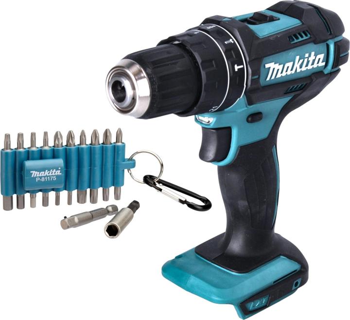 Productafbeelding Makita DHP 482 Z Akku Schlagbohrschrauber 18 V 62 Nm + 22 tlg. Bit Set - ohne Akku, ohne Ladegerät (Zonder externe stroombron)