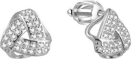 Beneto Silver earrings with zircons AGUP1573S
