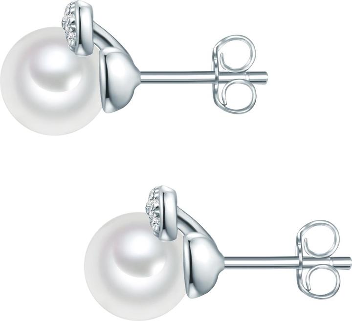 Immagine prodotto Valero Pearls Donna Argento Cubic Zirconia d'acqua dolce con perle coltivate - 32322 (Argento)