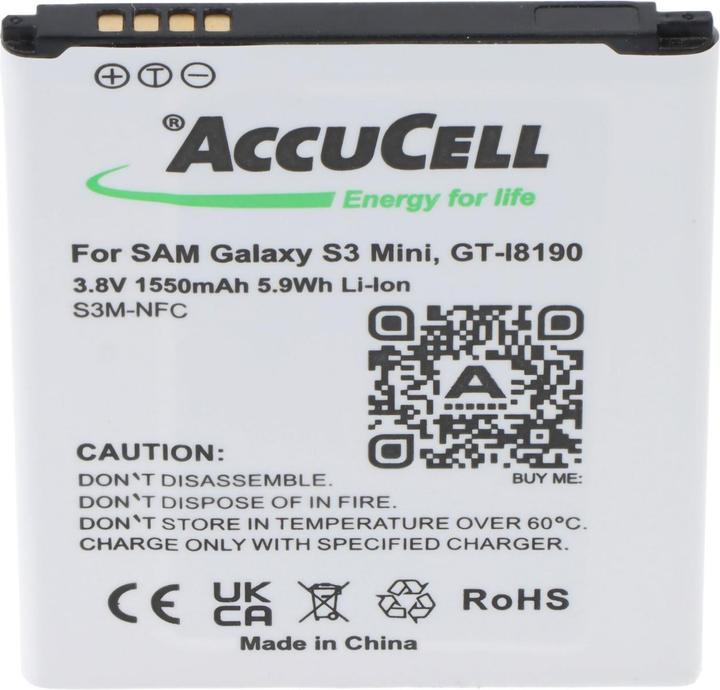 Image du produit Samsung Batterie portable Galaxy S III Mini, GT-I8190, EB-L1M7FLU avec NFC