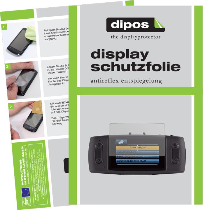 Produktbild Dipos Displayschutzfolie Antireflex (Displayschutz, ITracker GS6000-A12 Dashcam)
