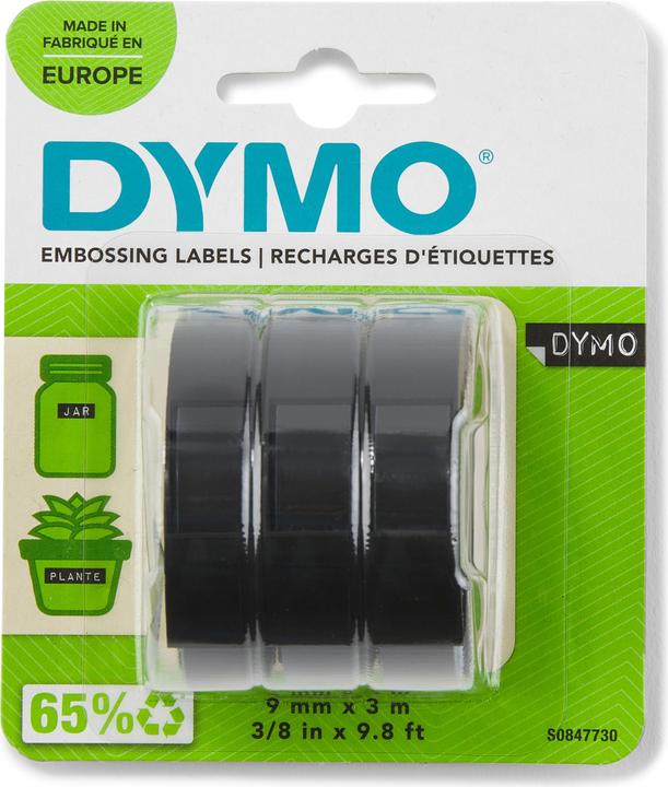 Actual product image Dymo Embossing tape 3D (0.90 cm, Black)