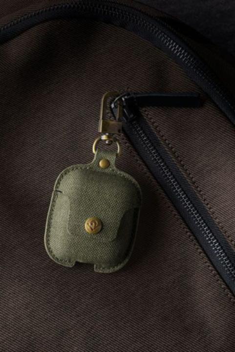 Actual product image TwelveSouth AirSnap Fabric Case for AirPods Olive Green (Headphone bag)