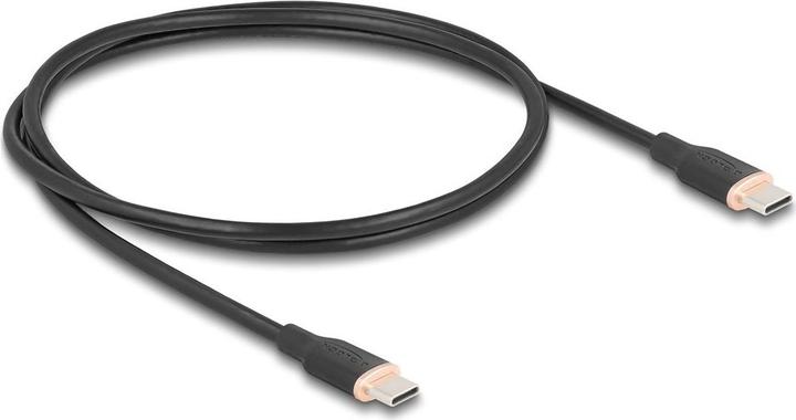 Produktbild Delock 81238 - USB 2.0 Kabel USB Type-C Stecker zu Stecker PD 3.0 60 W 1 m schwarz Silik (1 m, USB 2.0, 60 W)