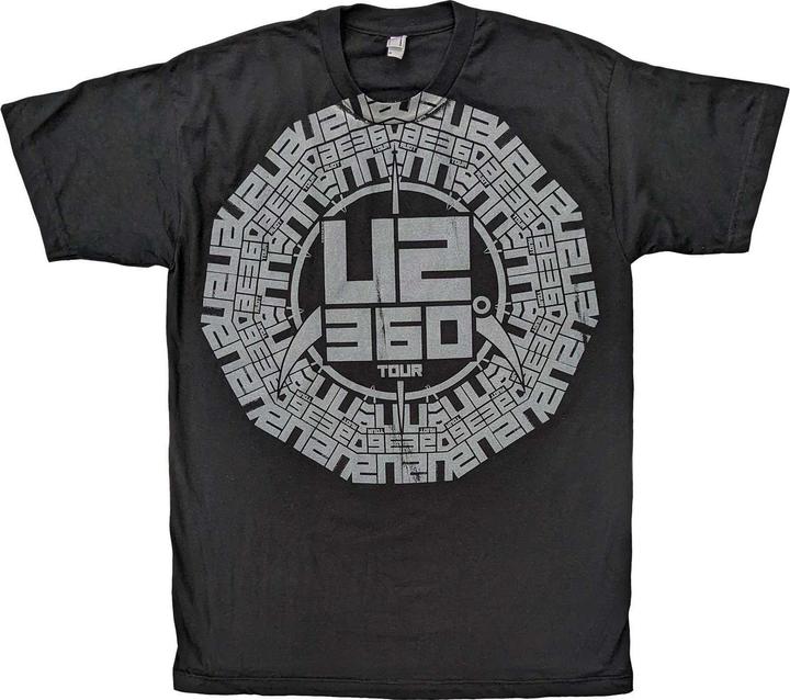 Immagine prodotto U2 Maglietta in cotone Unisex Adulto 360 Degree Tour Logo (M)