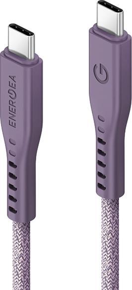 Actual product image Energea cable Flow USB-C - USB-C 1.5m fioletowy/purple 240W 5A PD Fast Charge (1.50 m, USB 3.2 Gen 1, 240 W)