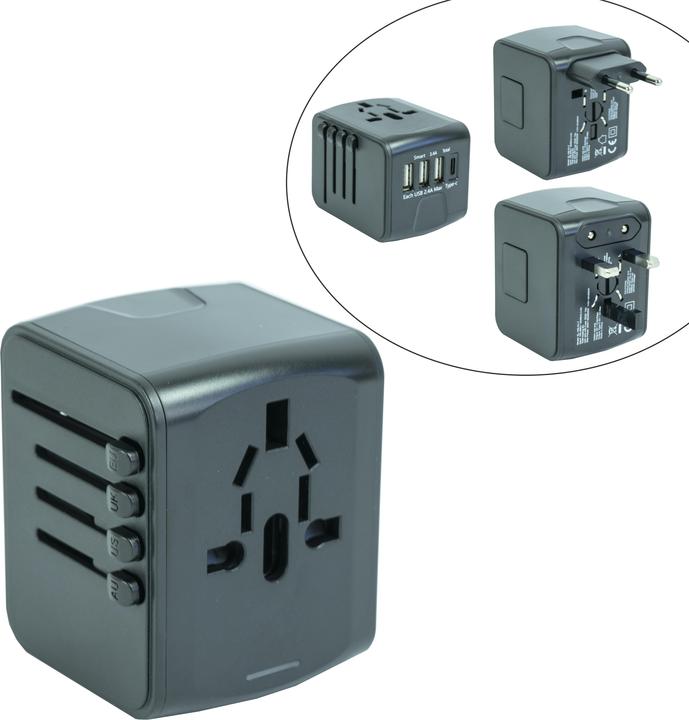 Produktbild Novidarte Travel USB Adapter "Worldwide"