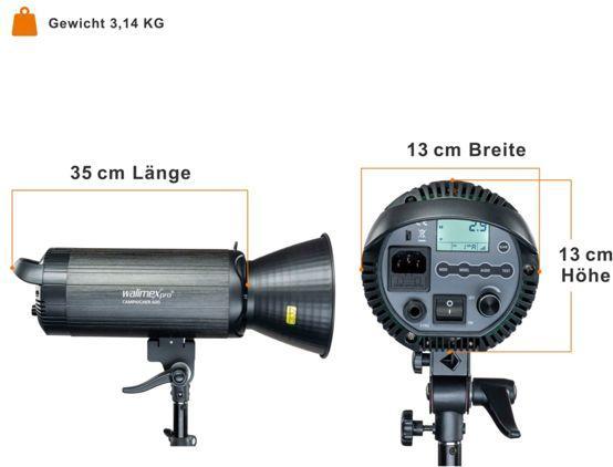 Produktbild Walimex pro Campaigner 600 HS Studioblitz (600 W, Blitzkopf)