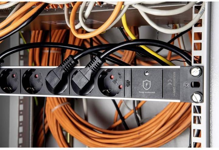 Actual product image As - Schwabe Socket strip for 19" network cabinet