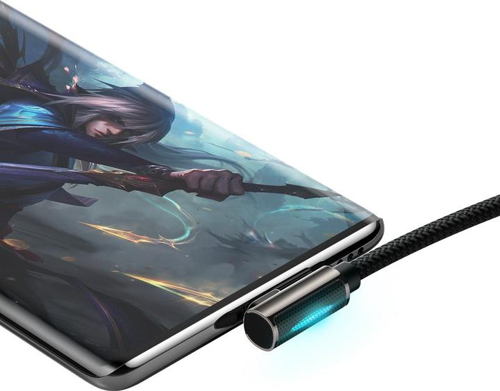 Productafbeelding Baseus Legend Series Elbow Fast Charging Data Cable USB naar Type-C 66W 1m Zwart (1 m, USB 2.0, 66 W)