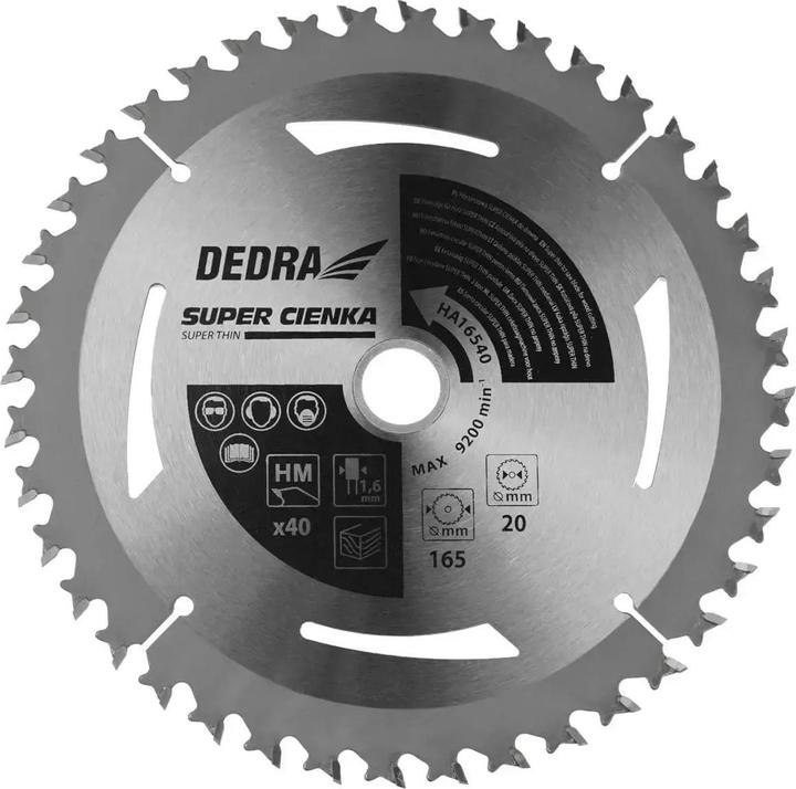 Produktbild Dedra Kreissägeblatt SUPER DÜNN für Holz 24z 184x16x1,1x1,6mm