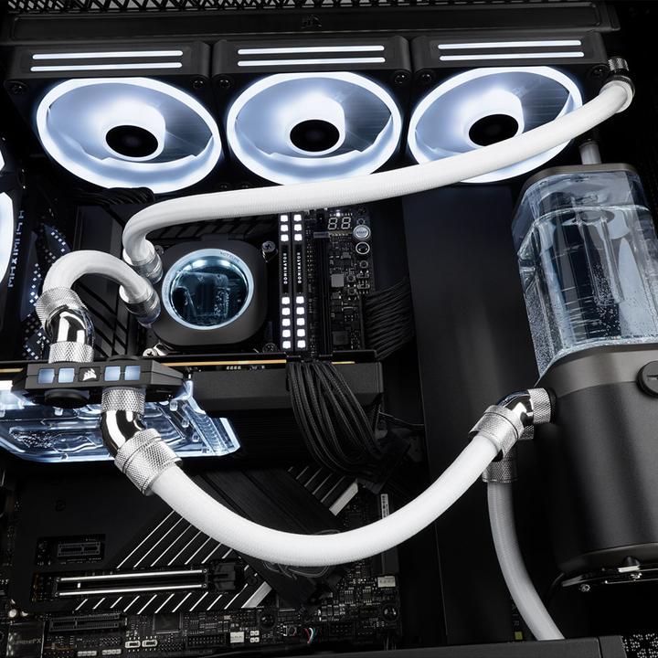 Actual product image Corsair Tubing (soft), XT Softline Mesh White (3m 10/13mm ID/OD) (3 m, Plastic)