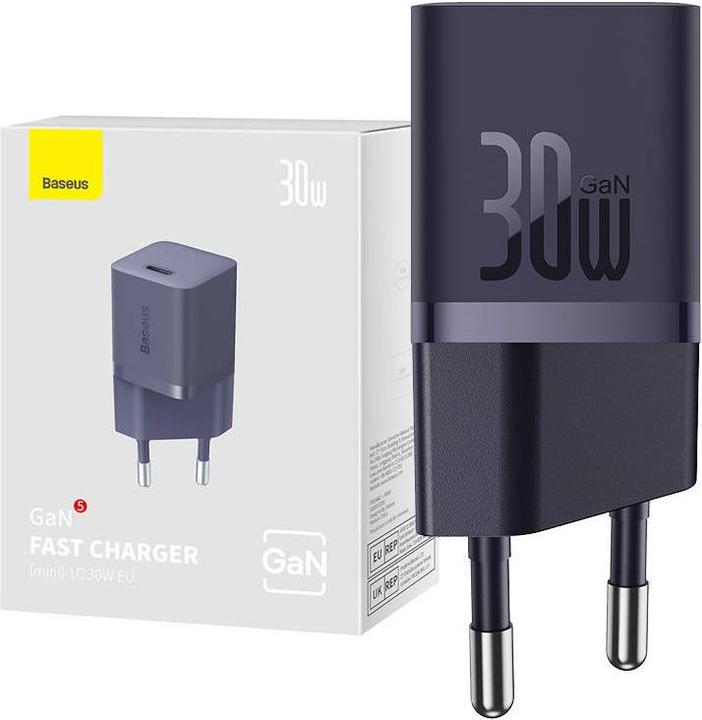 Immagine prodotto Baseus Mini caricatore da parete GaN5 30W (viola) (30 W)