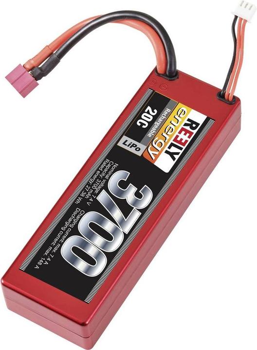 Reely Modellbau-Akkupack (LiPo) 7.4 V 3700 mAh Zellen-Zahl: 2 20 C Stick Hardcas (7.40 V, 3700 mAh)