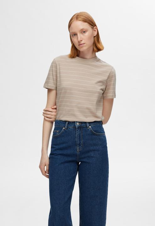 Immagine prodotto Selected Femme Maglietta in cotone a righe (XXL)
