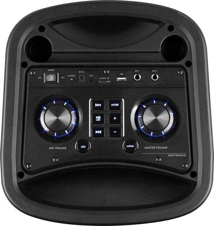 Produktbild Fenton Partybox - Track610 portable speaker met Bluetooth - Karaoke set met microfoon (10 h, Akkubetrieb, Netzbetrieb)