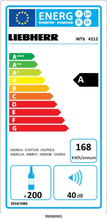 Label énergétique Liebherr WTb 4212