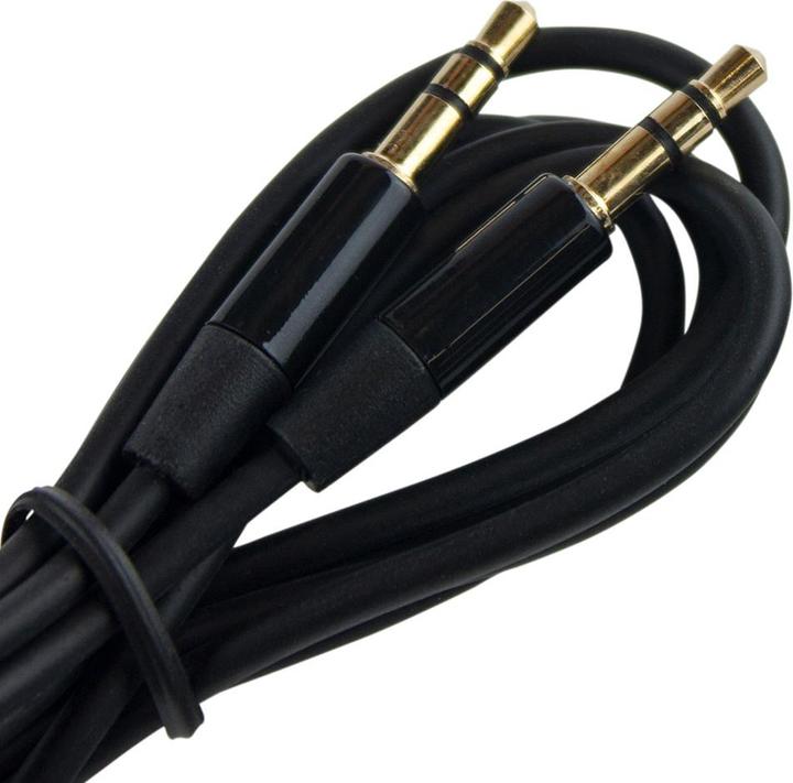 Image du produit JTI Câble auxiliaire - 3,5 mm, 120 cm - noir (1.20 m, Jack 3,5 mm (AUX))