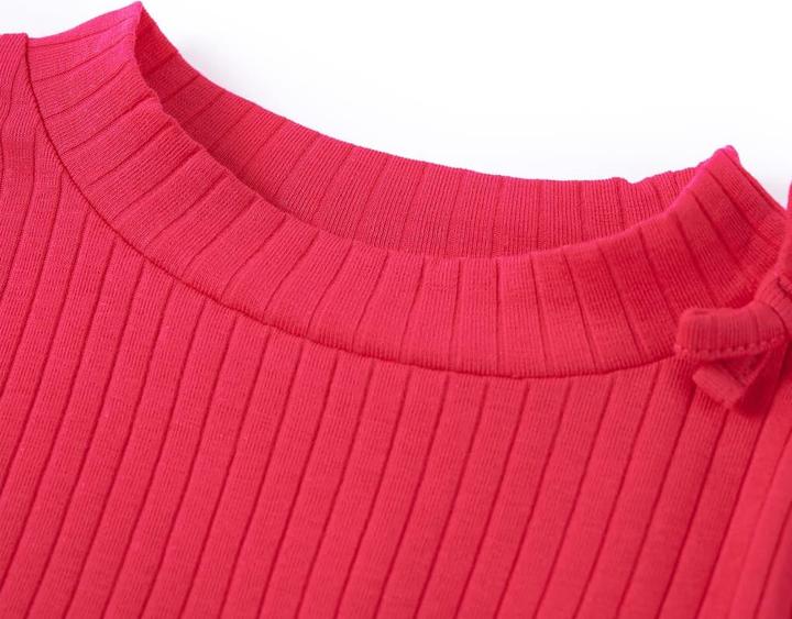Produktbild VidaXL Kinder-Langarmshirt Knallrosa 128,Material: 95 % Baumwolle (128)